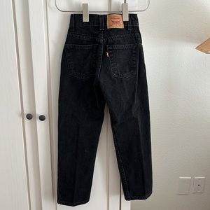 Vintage Levi’s Unisex 550 Relaxed Slim Fit High Waisted Black Jeans